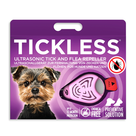TICKLESS Pet - ultradźwiękowy odstraszacz na kleszcze - różowy